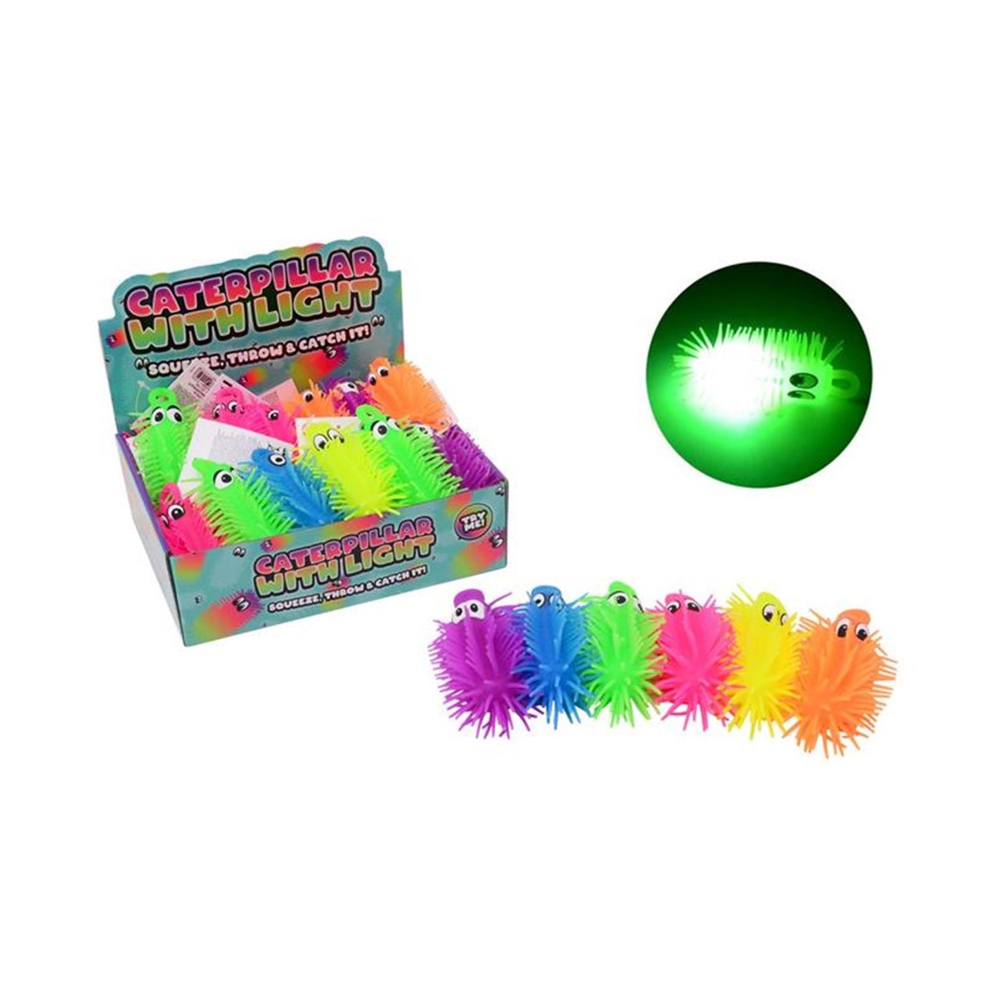 Johntoy john jouet chenille avec lumière 12 cm