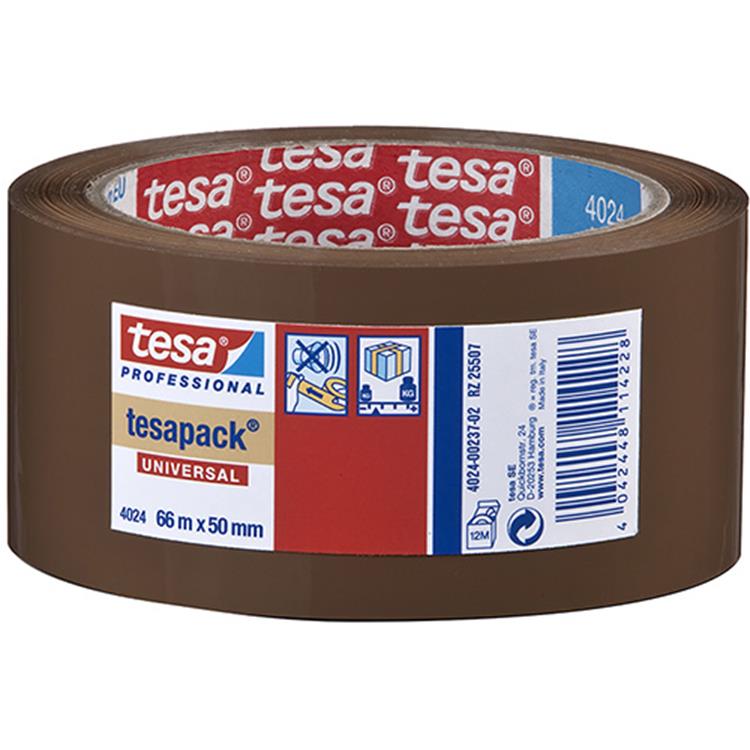Tesa professionnel 1059182 - 4024 pack pp marron 66m x 50mm | 6 pièces