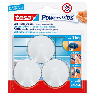 Tesa 1002615 - powerstr.petit rond blanc | 6 pièces