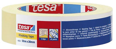 Tesa professionnel 1009783 - 4323 ruban de masquage 50 m x 38 mm | 8 pièces