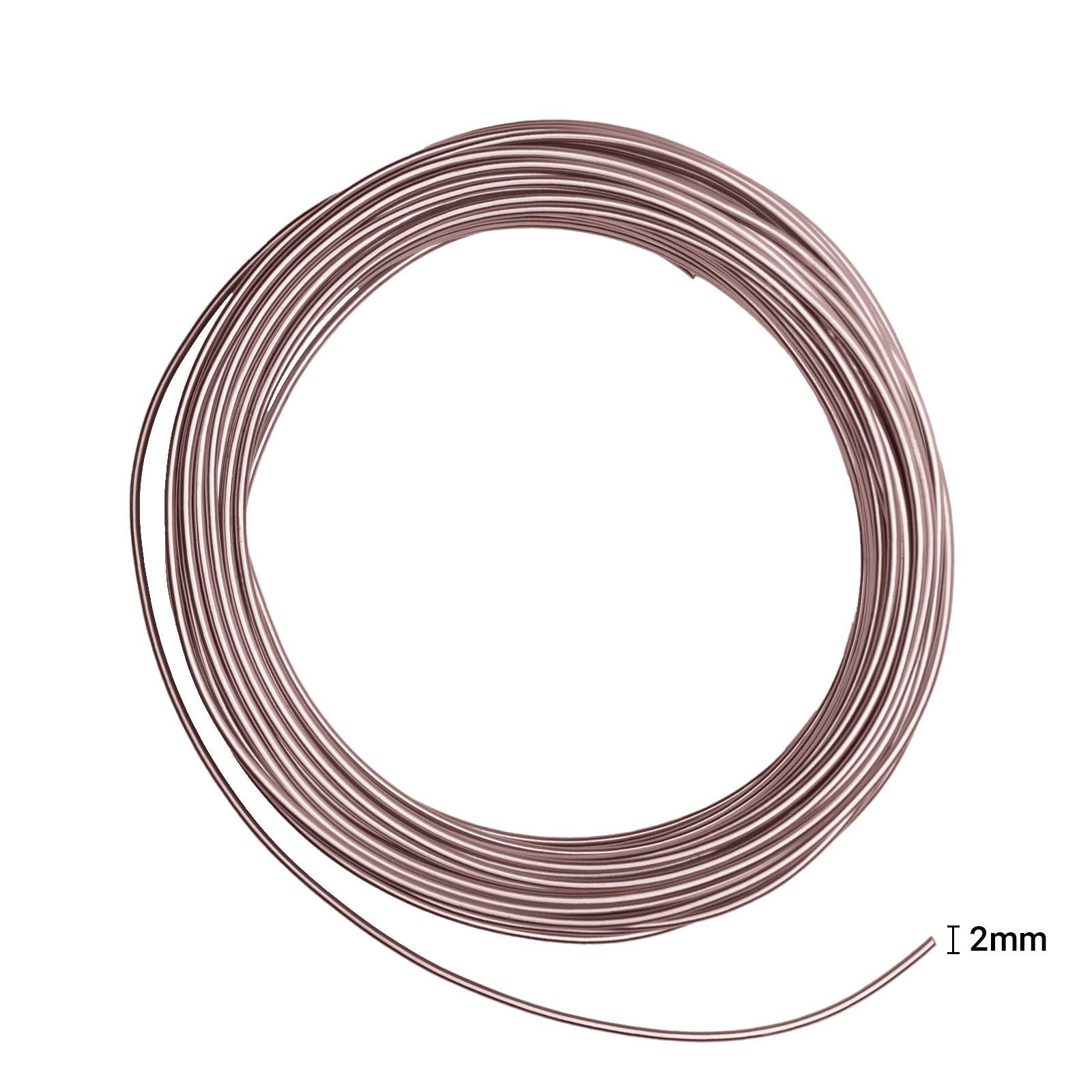 Vaessen creative • fil aluminium 500g 37mx2,5mm rose brumeux