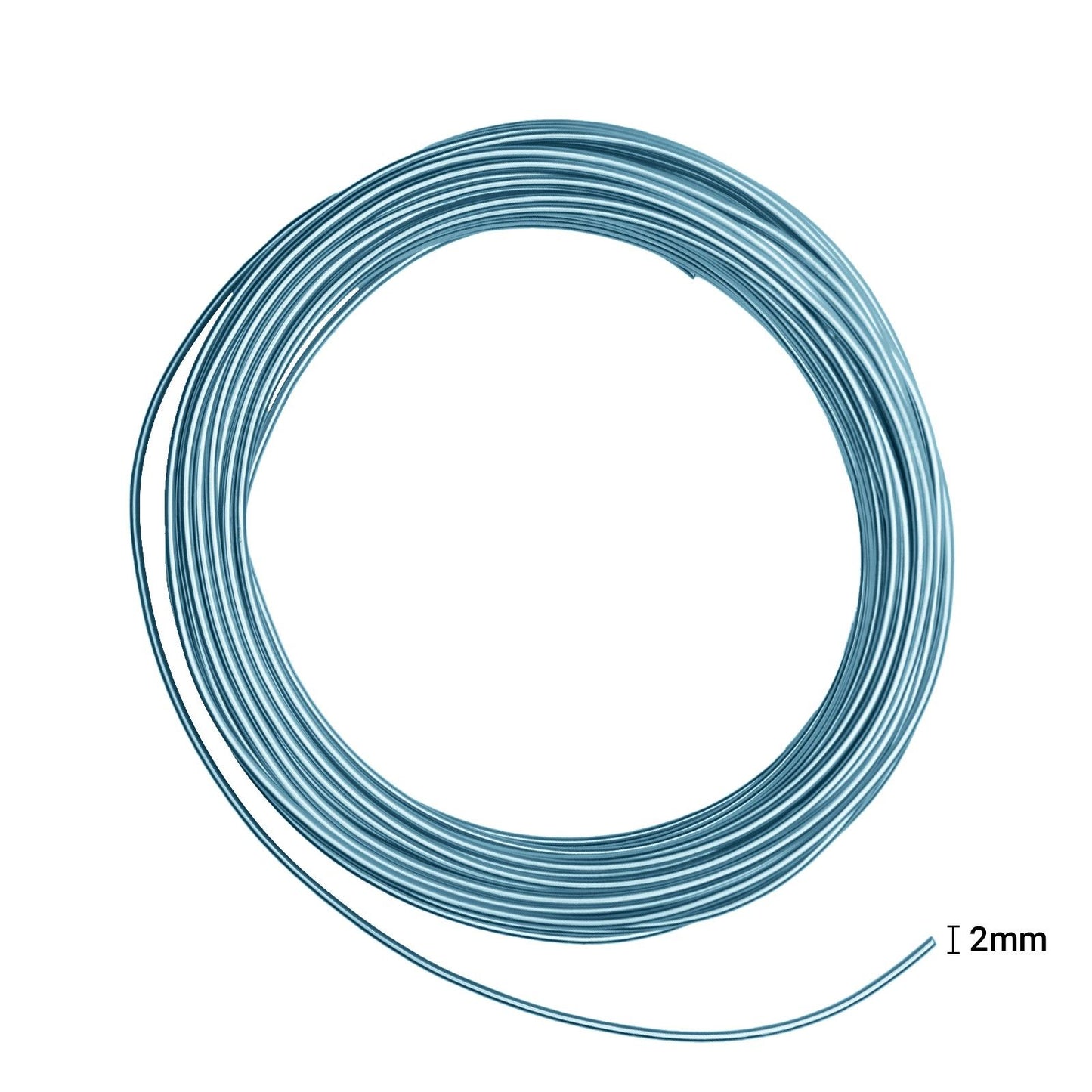 Vaessen creative • fil d'aluminium 500g 37mx2,5mm bleu glacier