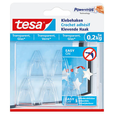 Tesa 1051177 - crochet déco transp. - 200g | 10 pièces