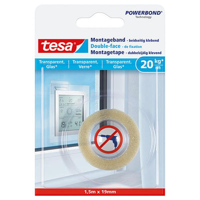 Tesa 1051179 - ruban de montage powerbond® transparent 1,5m:19mm | 6 pièces