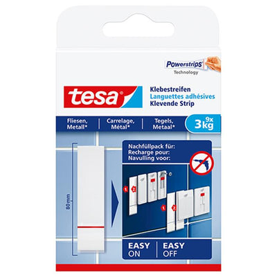 Tesa 1051190 - dalles powerstrips® métal 3kg | 5 pièces