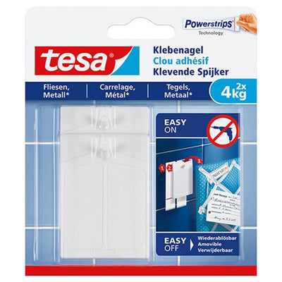 Tesa 1051195 - carrelage adhésif pour ongles métal 4kg | 8 pièces