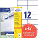 Etiquettes universelles avery zweckform 3424 105x48mm