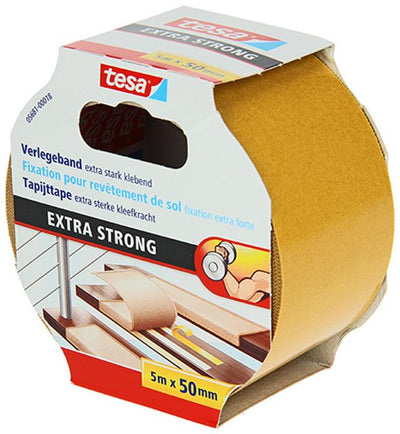 Tesa 1054487 - ruban pour tapis extra fort 5m x 50mm | 6 pièces