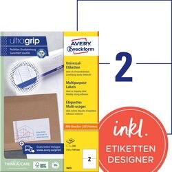 Etiquettes universelles avery zweckform 3655 210x148mm