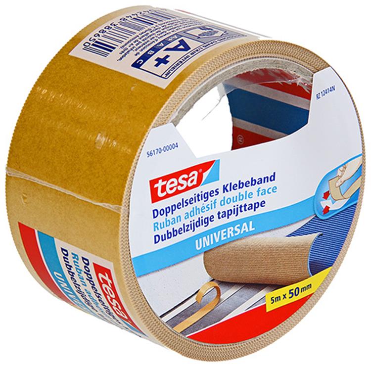 Tesa 1054493 - ruban adhésif pour tapis universel 5m x 50mm | 6 pièces