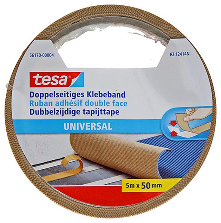 Tesa 1054493 - ruban adhésif pour tapis universel 5m x 50mm | 6 pièces