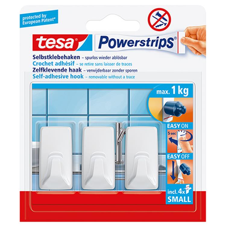 Tesa 1059019 - multiprises petit rectangulaire blanc | 6 pièces