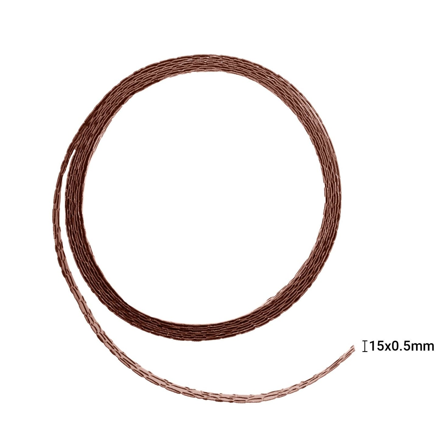 Vaessen creative • fil aluminium crocodile 1.5cmx0.5mmx3m chocolat
