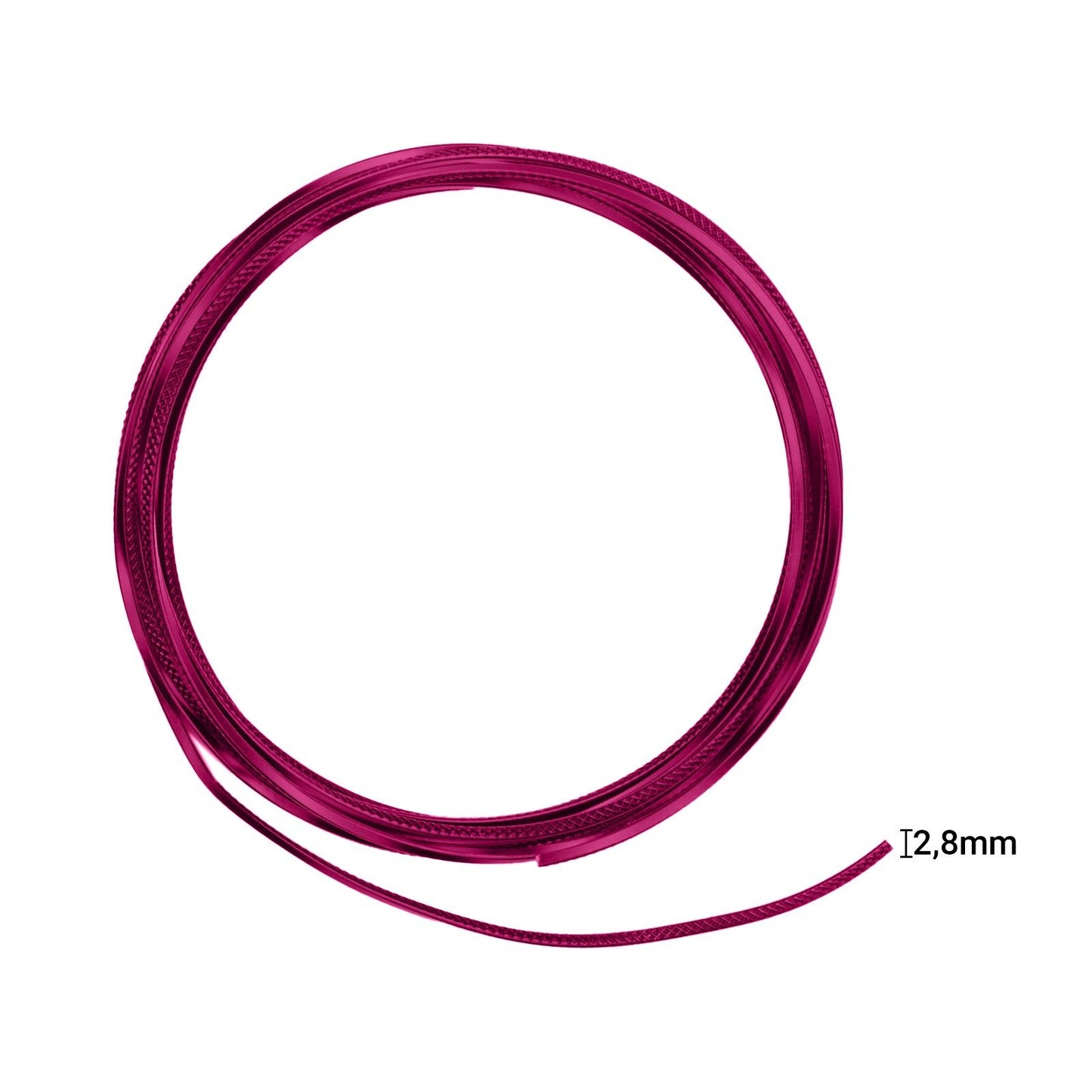 Vaessen creative • triangle en fil d'aluminium gaufré 2,8mmx5m rose fort