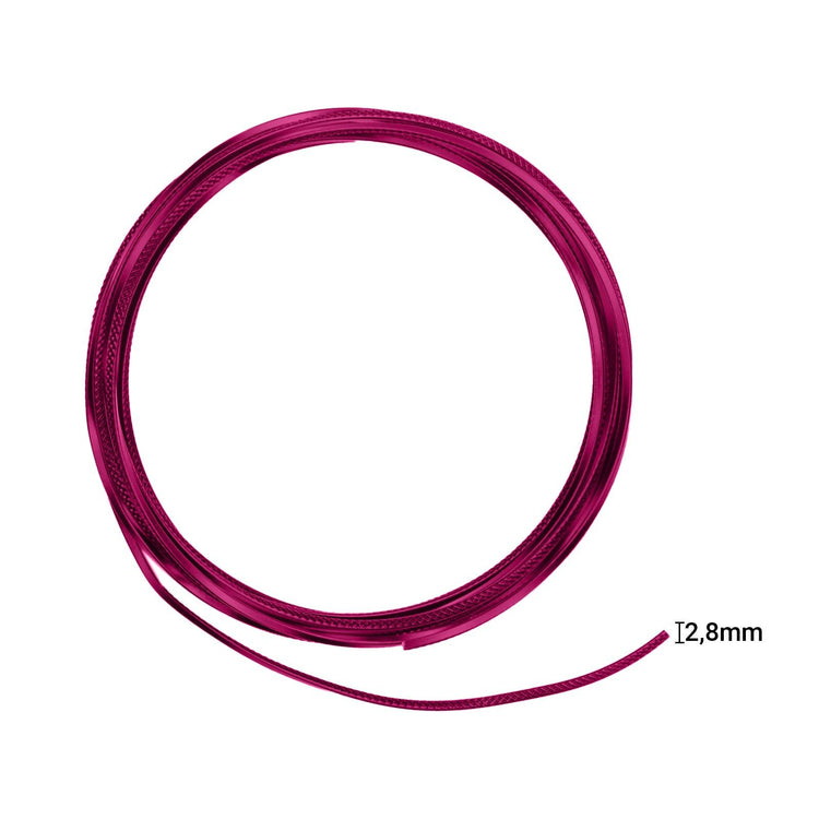 Vaessen creative • triangle en fil d'aluminium gaufré 2,8mmx5m rose fort
