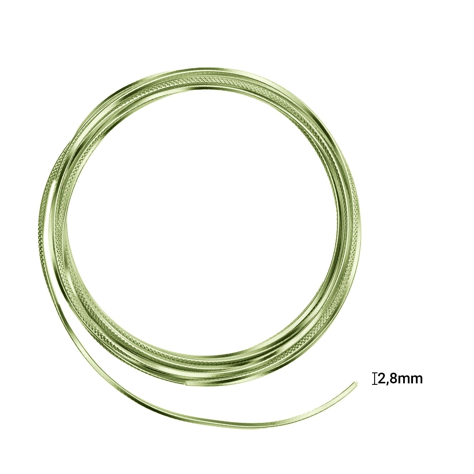 Vaessen creative • triangle en fil d'aluminium gaufré 2,8mmx5m vert pomme