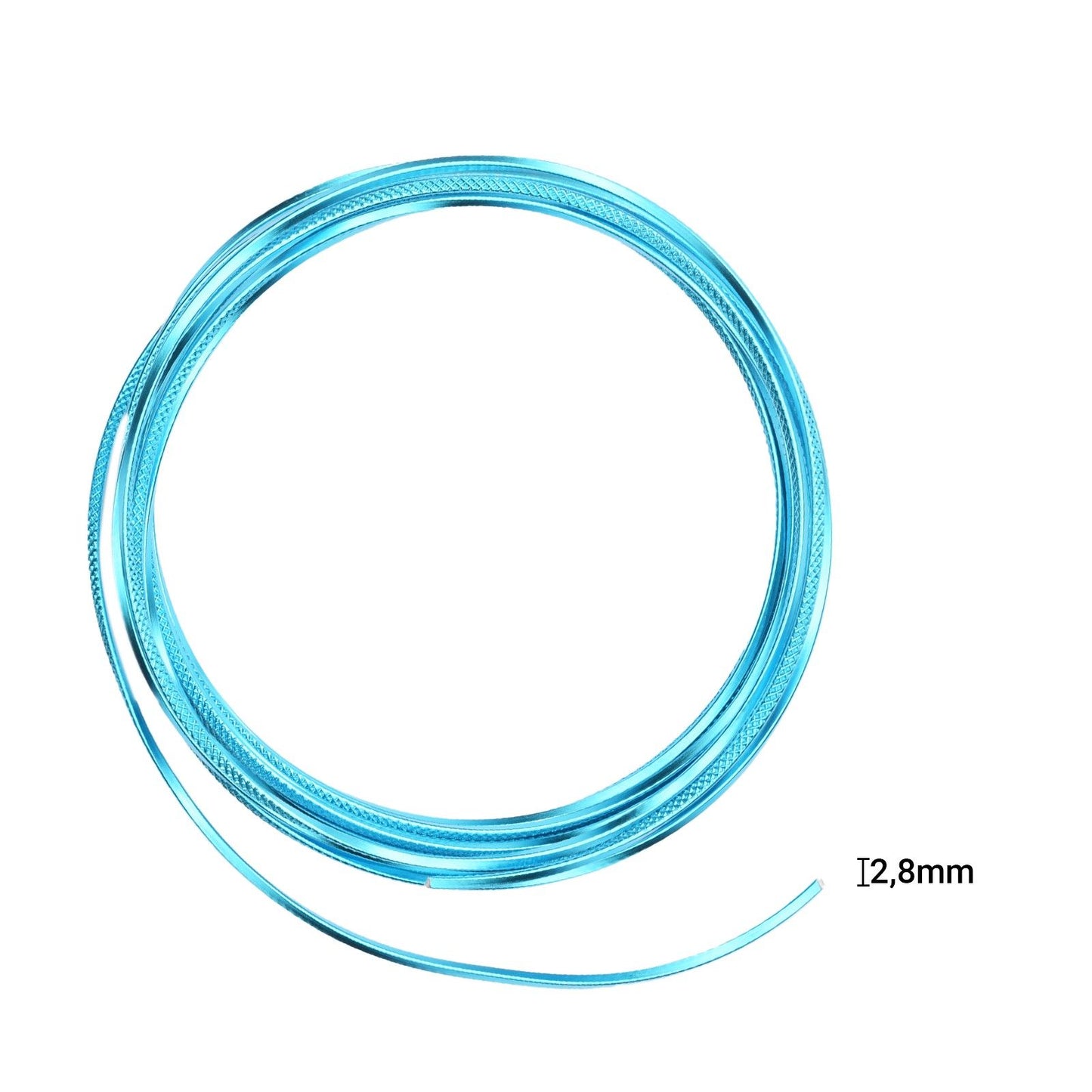 Vaessen creative • fil d'aluminium triangle gaufré 2,8mmx5m turquoise