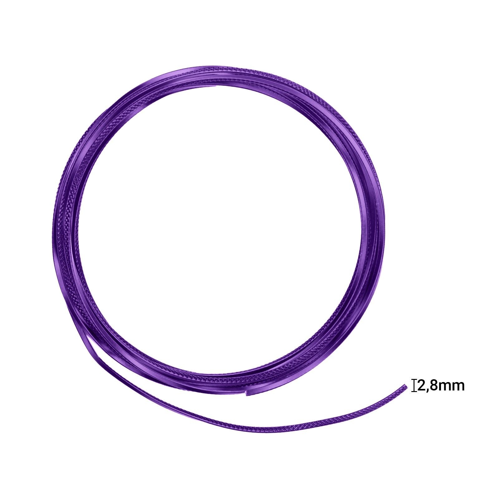 Vaessen creative • fil d'aluminium triangle gaufré 2,8mmx5m lilas