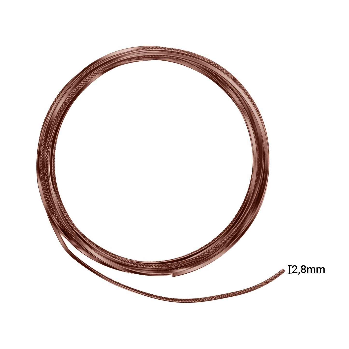 Vaessen creative • fil d'aluminium triangle gaufré 2.8mmx5m chocolat