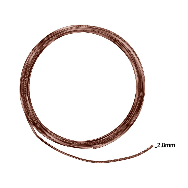 Vaessen creative • fil d'aluminium triangle gaufré 2.8mmx5m chocolat