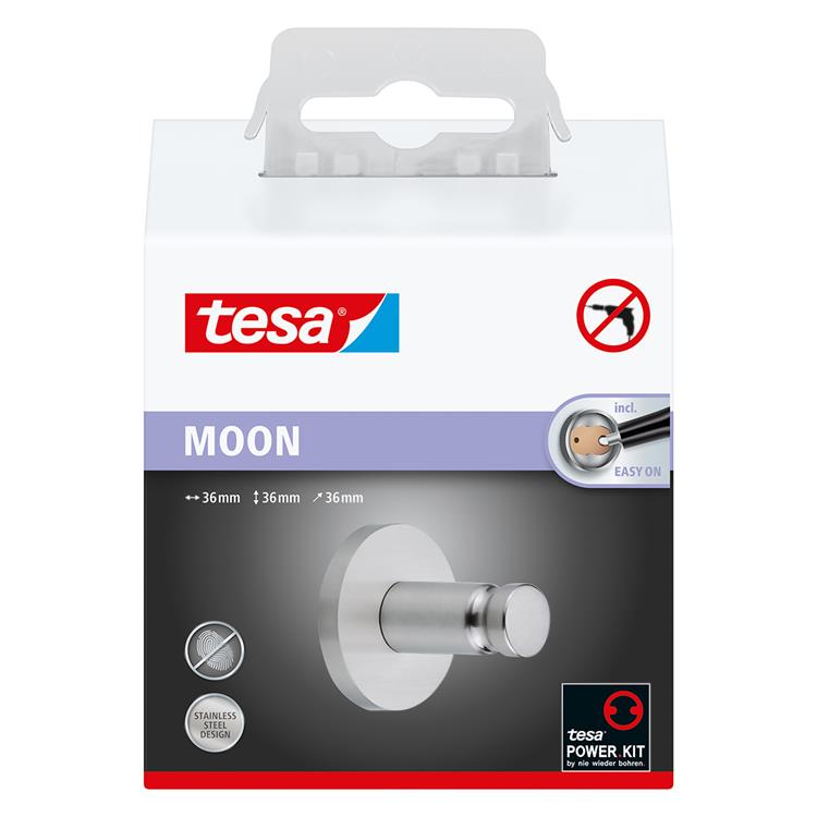 Tesa 1061428 - crochet porte-serviettes lune | 1 pièce