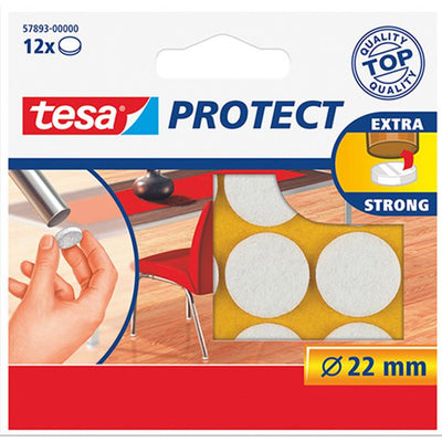 Tesa feutre de protection blanc ø22mm 12 pcs