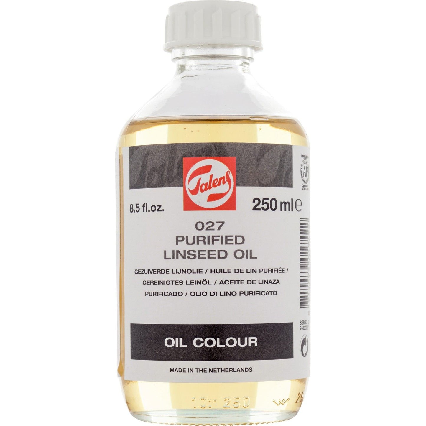 Talens • huile de lin purifiée 027 flacon 250ml