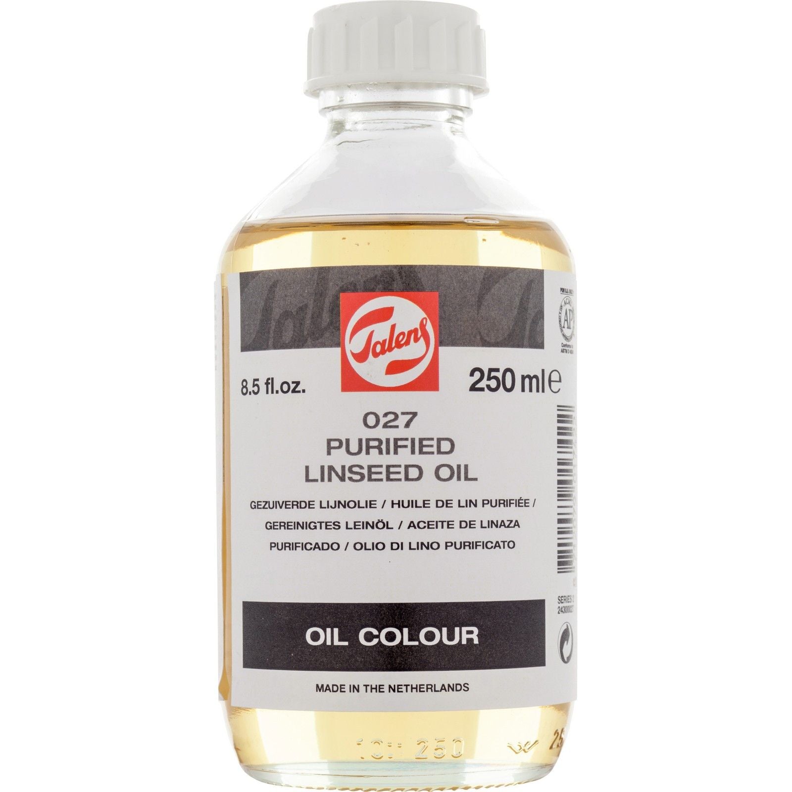 Talens • huile de lin purifiée 027 flacon 250ml