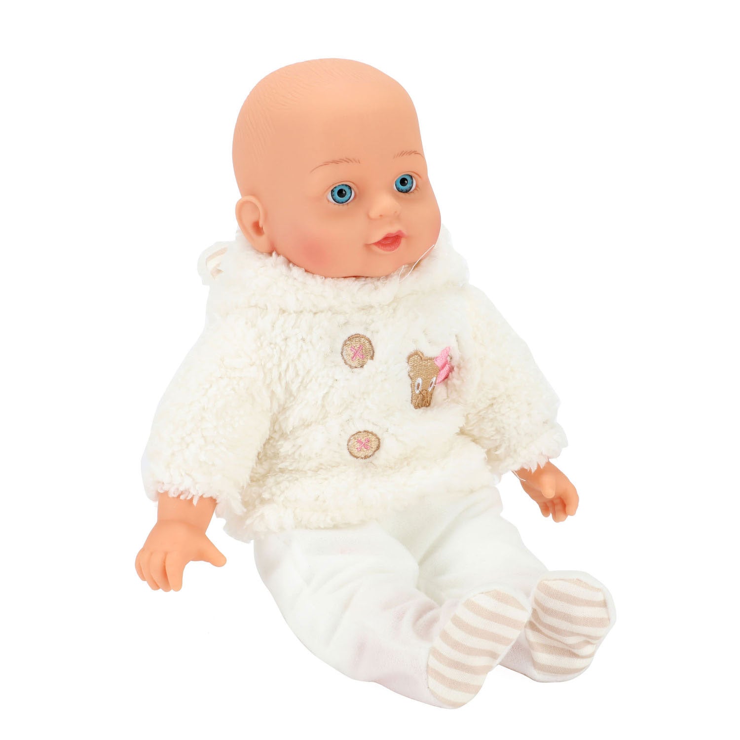 Baby Beau Baby Doll in Doll Seat, 33 cm