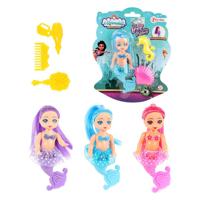 Sirènes sirène pop avec peignes, 12 cm