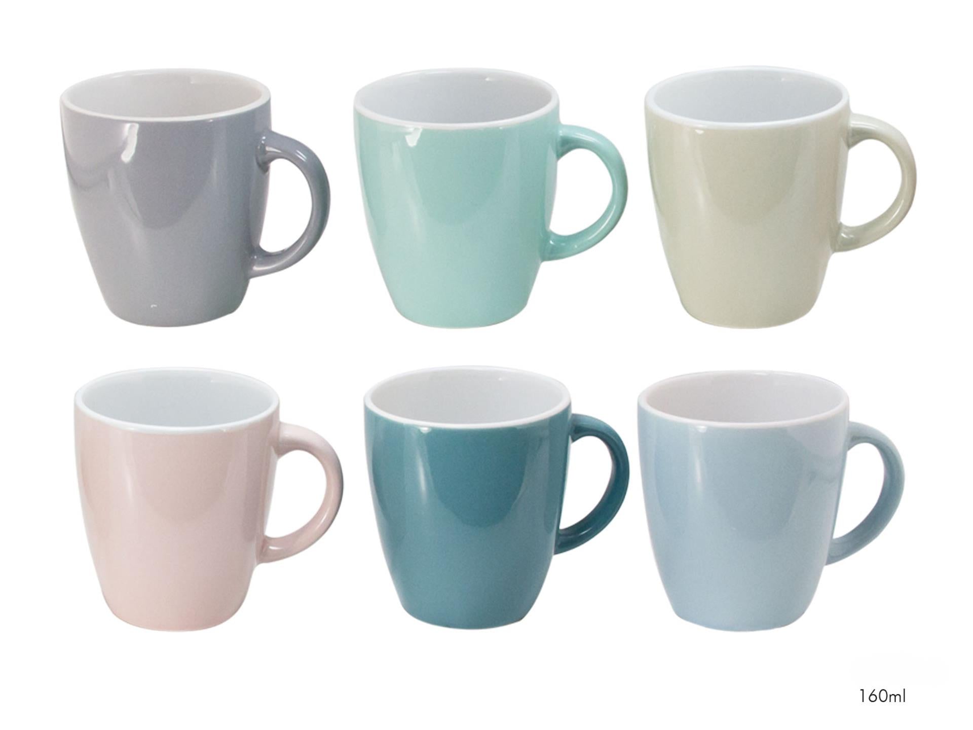 Svenska living mug senseo 160ml 6 couleurs uni 6 pièces