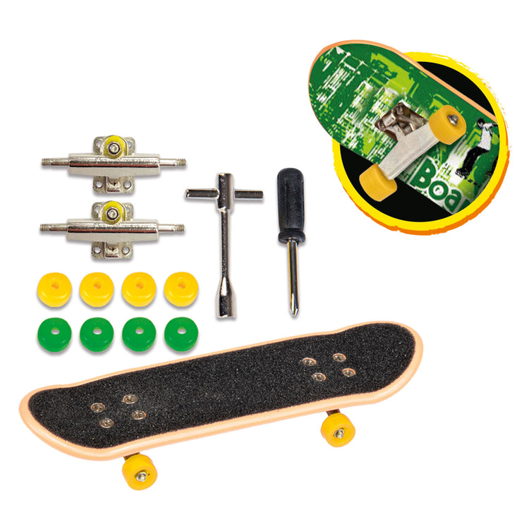 TOI-TOYS Skate Finger Fingerboard avec des roues supplémentaires