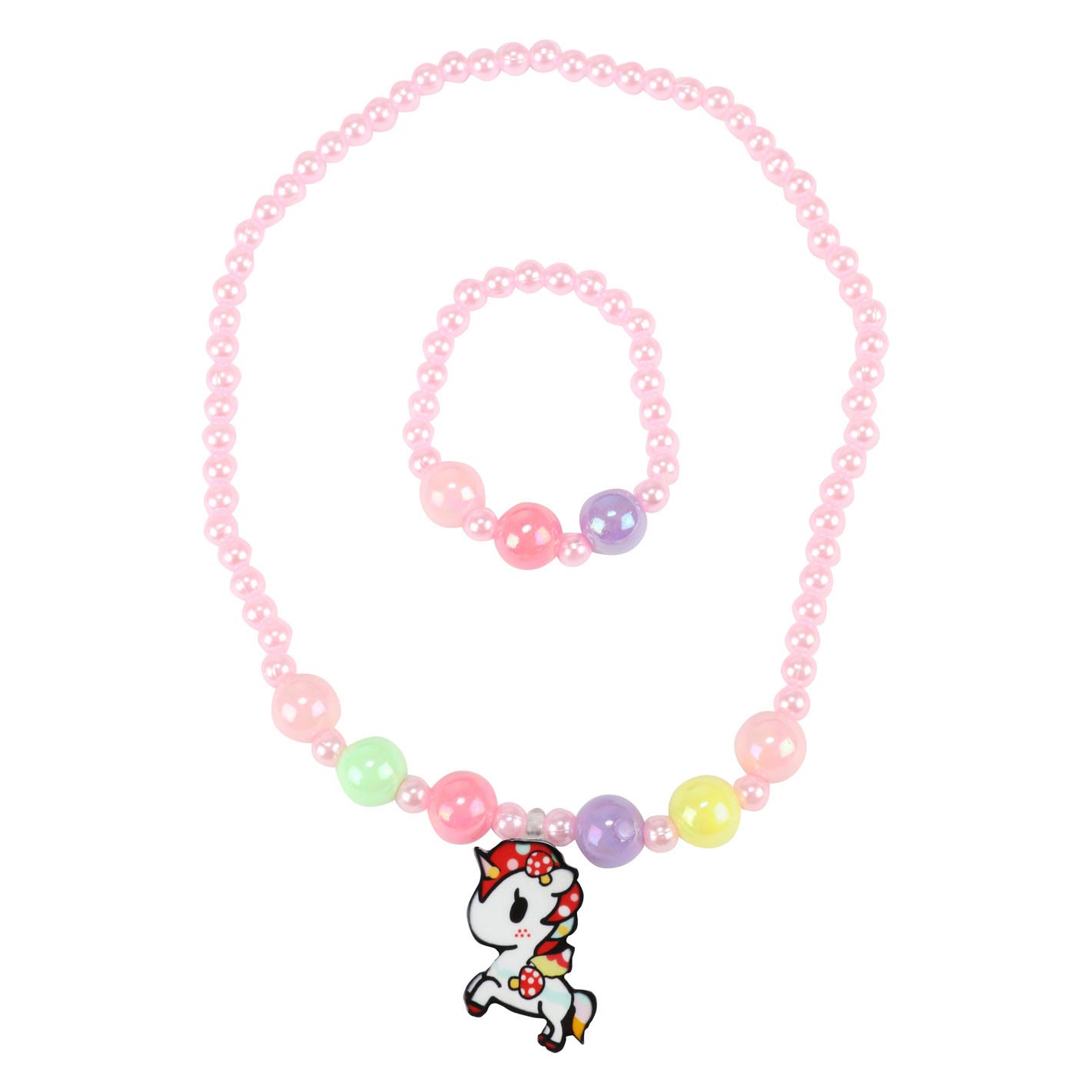 Chaîne de perle de cheval de rêve et bracelet licorne