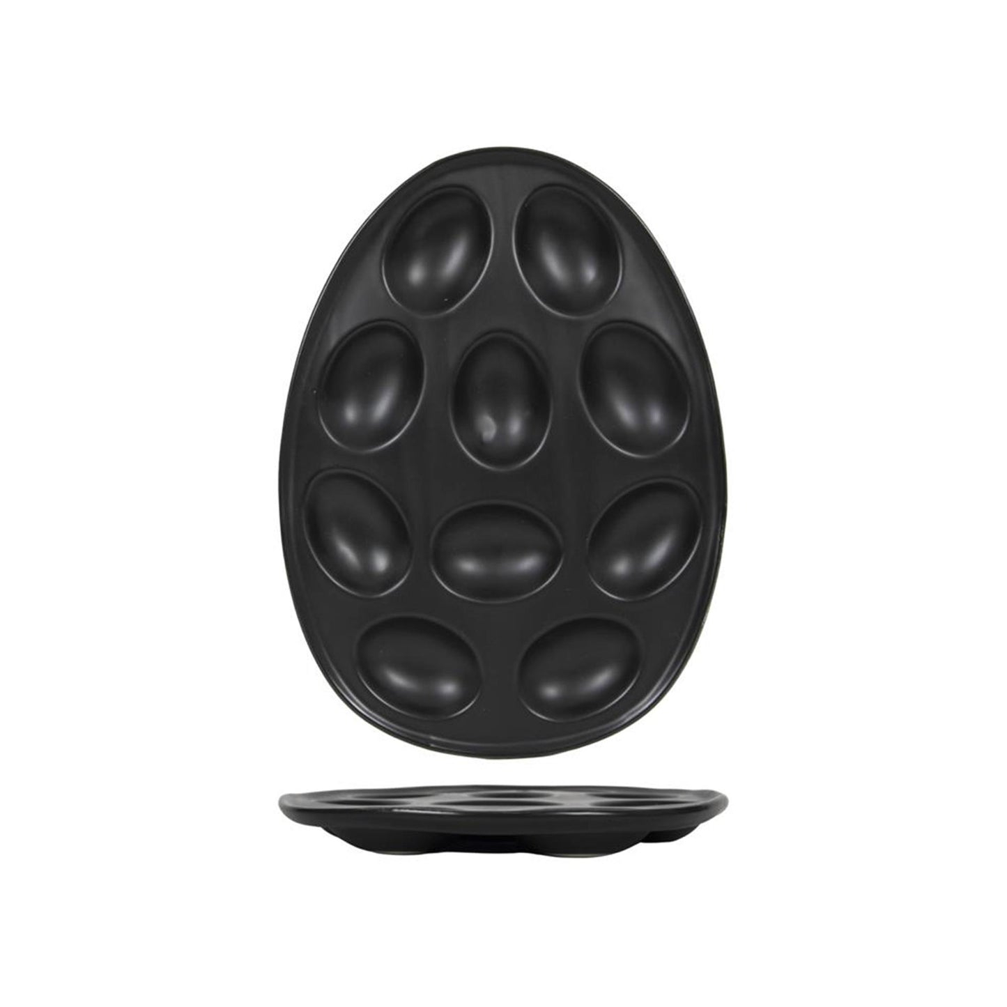 Coquille d'oeuf noir 10 oeufs 26x19x2cm