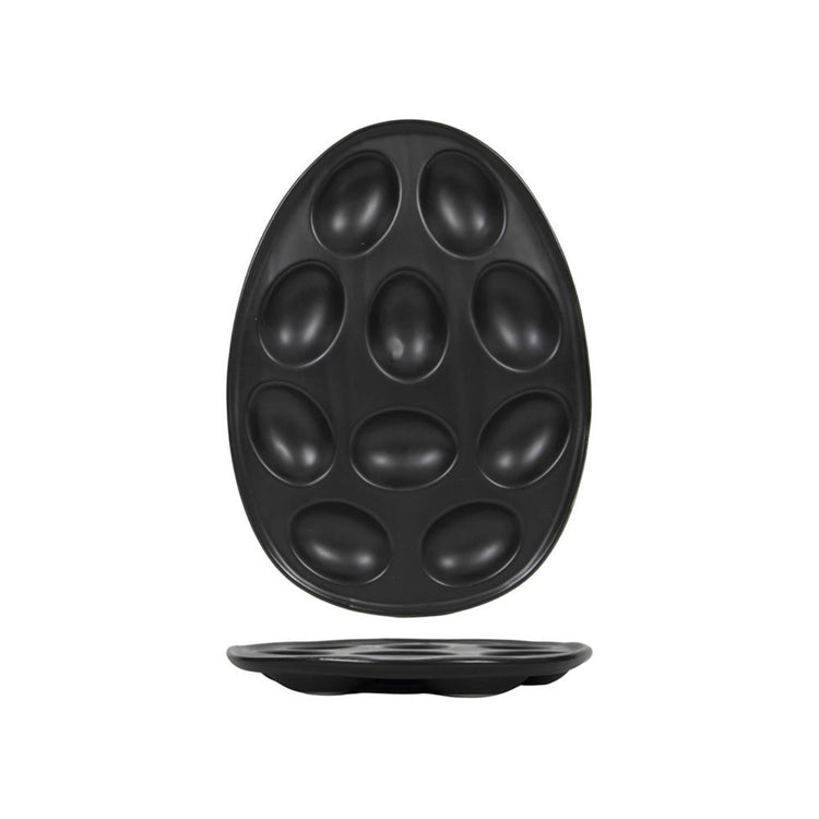 Coquille d'oeuf noir 10 oeufs 26x19x2cm