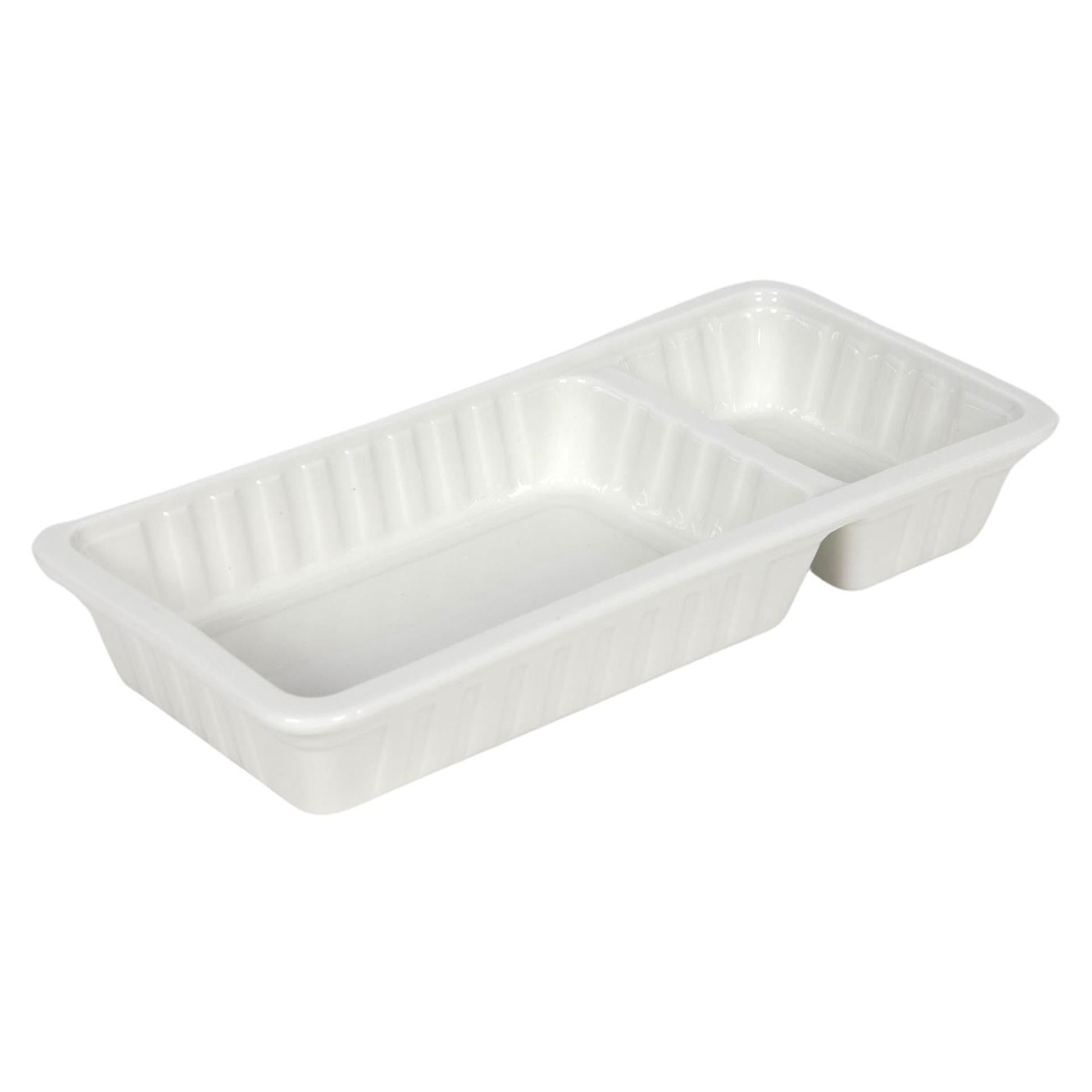 Récipient à frites 20x9,5x3,2cm porcelaine blanche