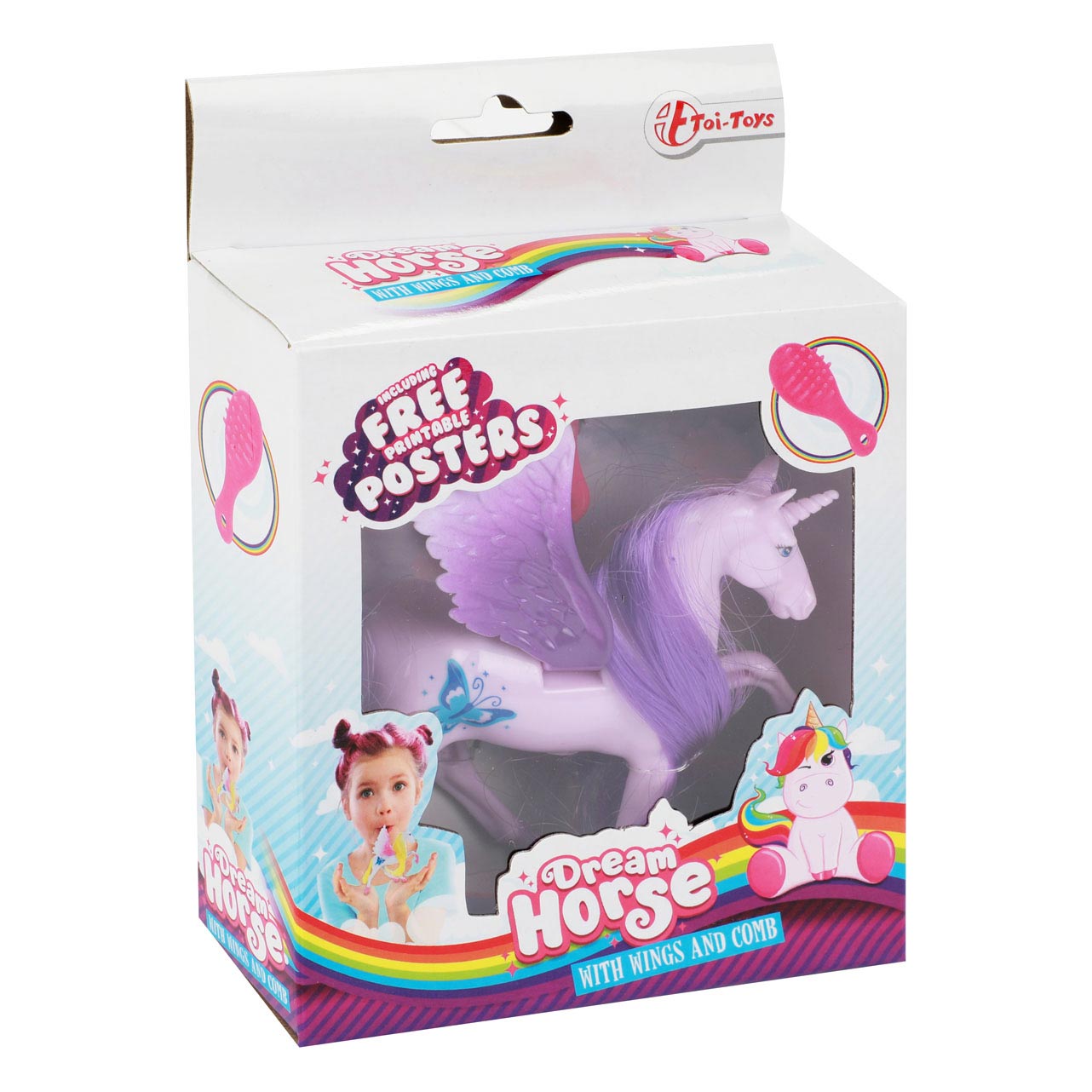Dream Horse Unicorn jouer la figure PEGASUS avec Brush