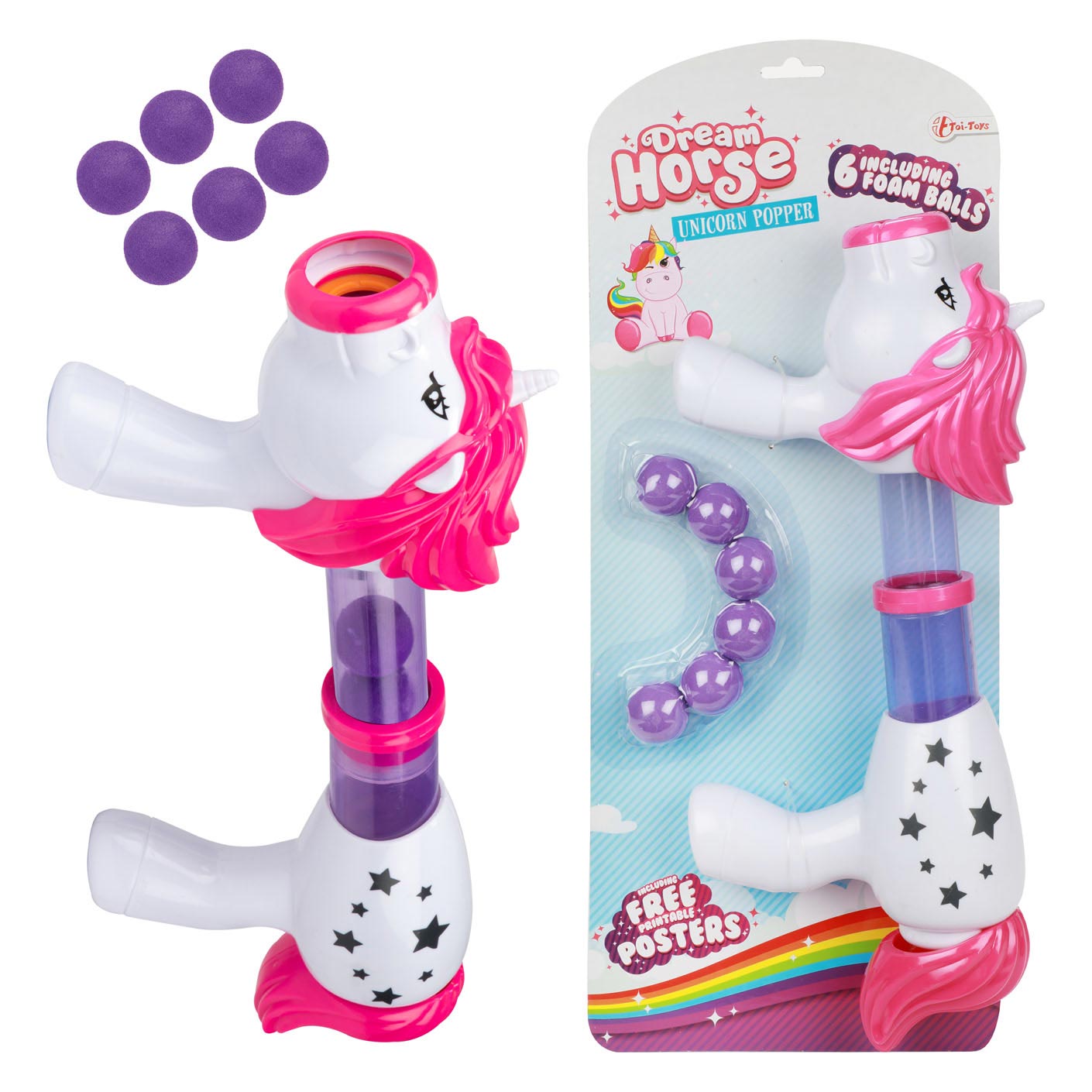 Dream Horse Unicorn Shielding Gun avec des boules en mousse