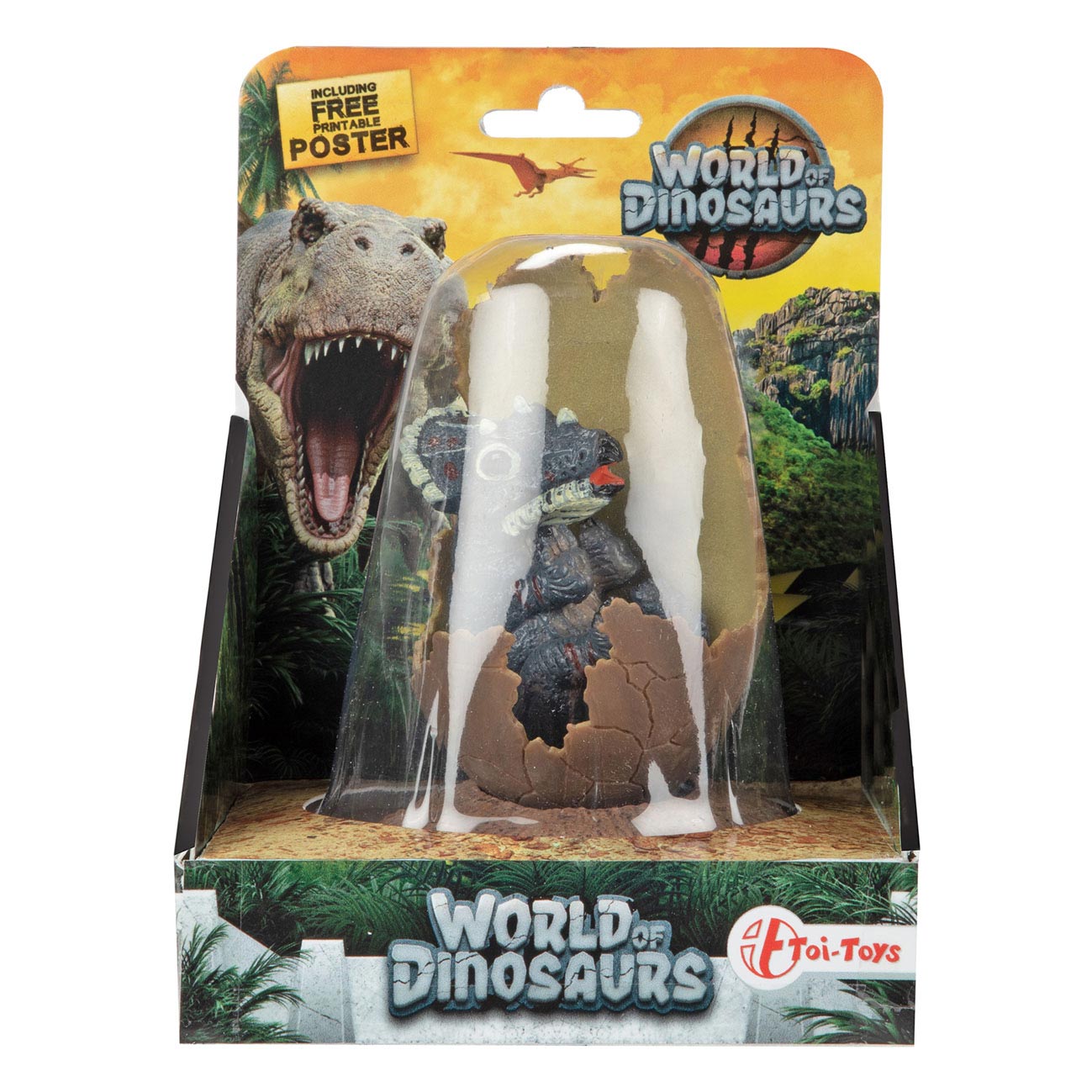Monde des dinosaures bébé dino en œuf cassé