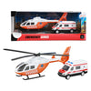 Hélicoptère de traumatisme métallique TOI-TOYS et Orange Ambulance