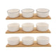 Ensemble de bols Food for Fun sur planche de bambou 9x6x33cm