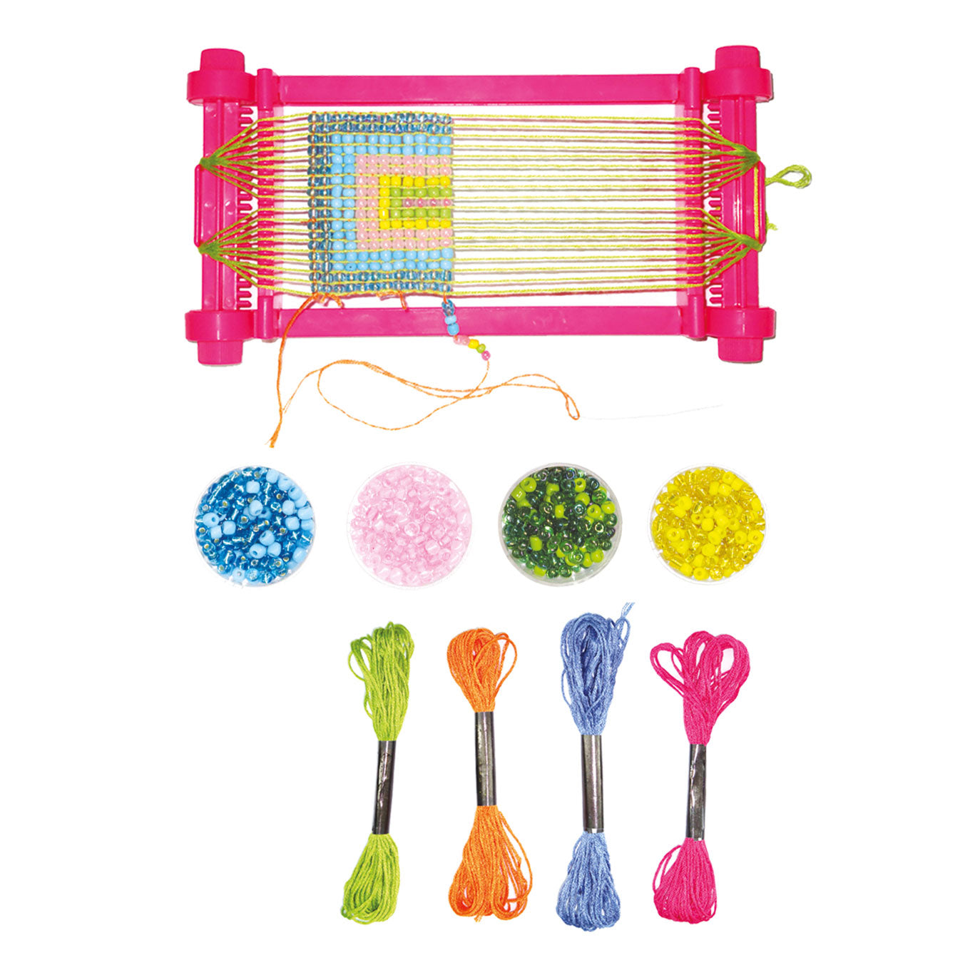 TOI-TOYS à métier à tisser avec du fil et des perles