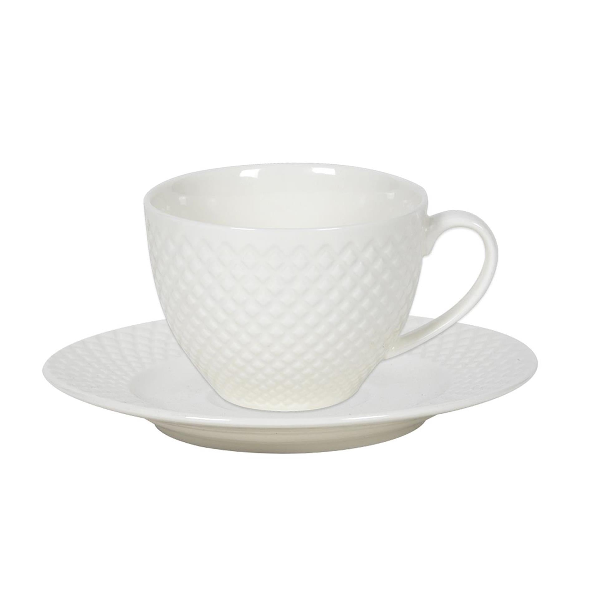 Service tasse et soucoupe diamant 220ml boîte de 6