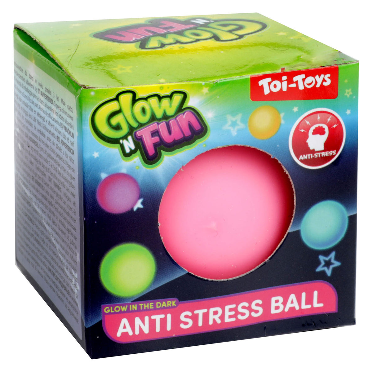 TOI-TOYS GLOW N FUN ANTI Anti Stressball Glow dans l'obscurité