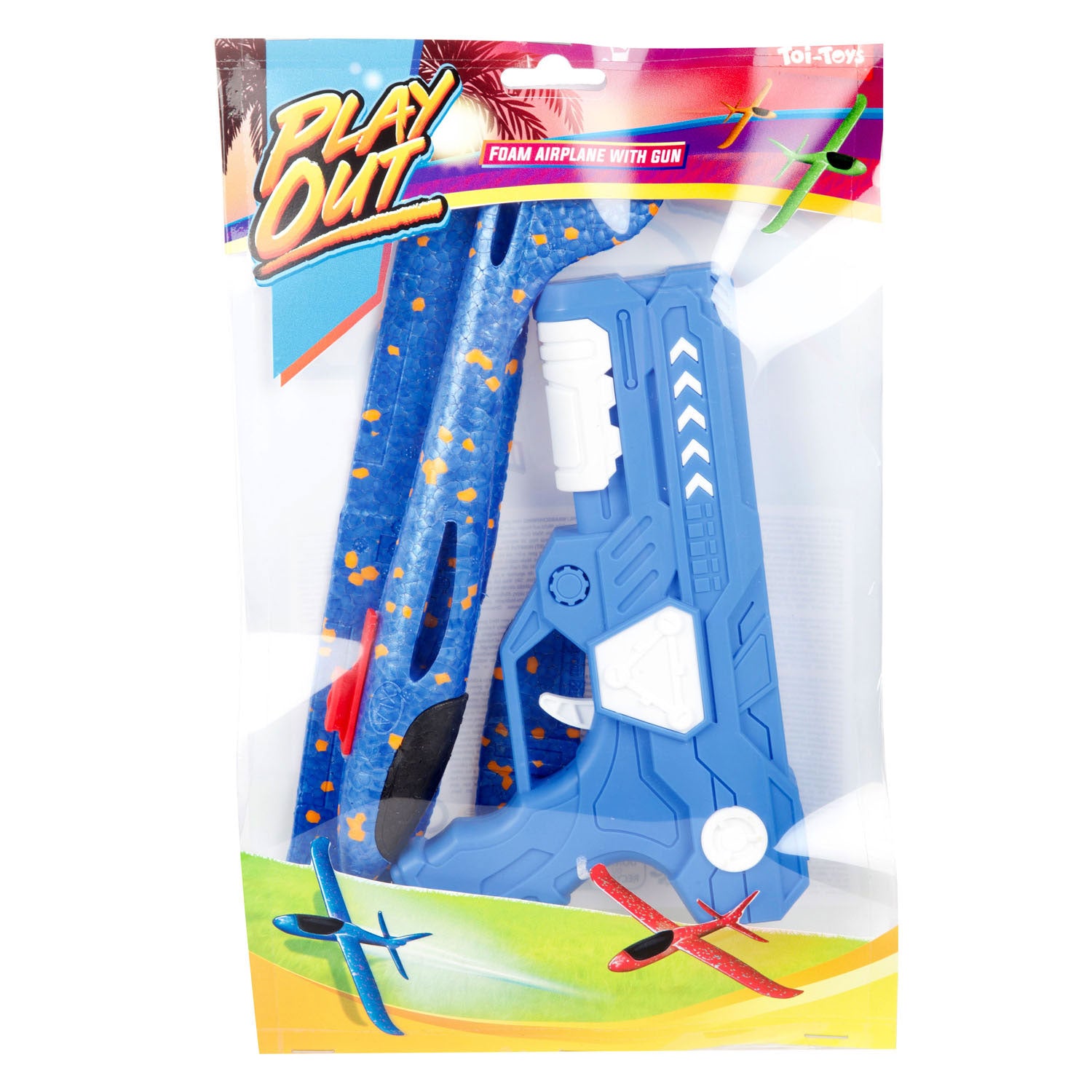 Plan en mousse à air TOI-TOYS avec pistolet de blindage, 24 cm