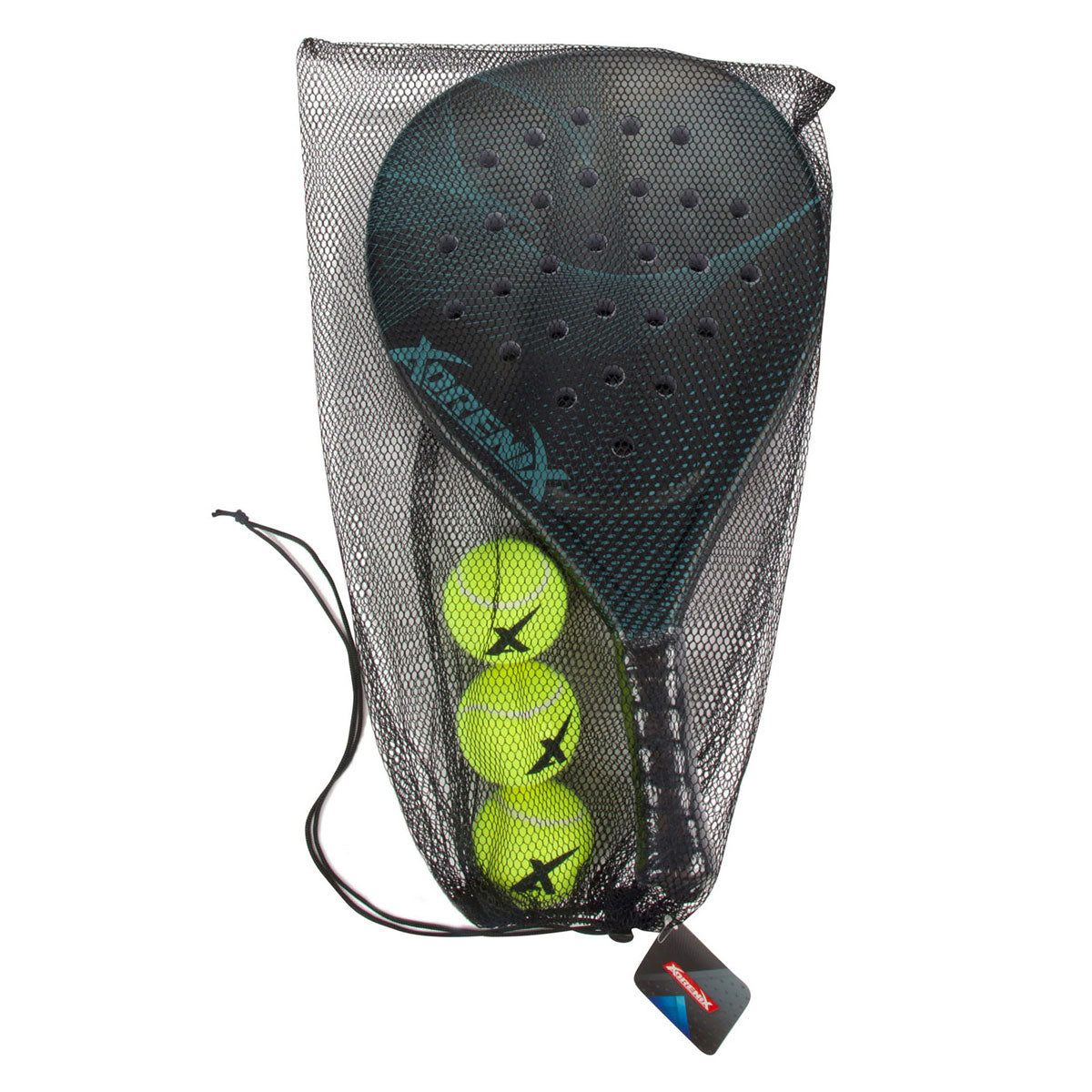 Racket de set Adrenice Padel avec 3 balles - bleu