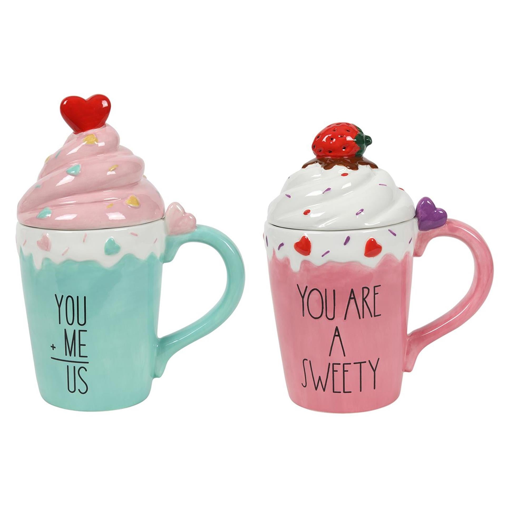 Mug de chantilly avec couvercle et texte 430ml