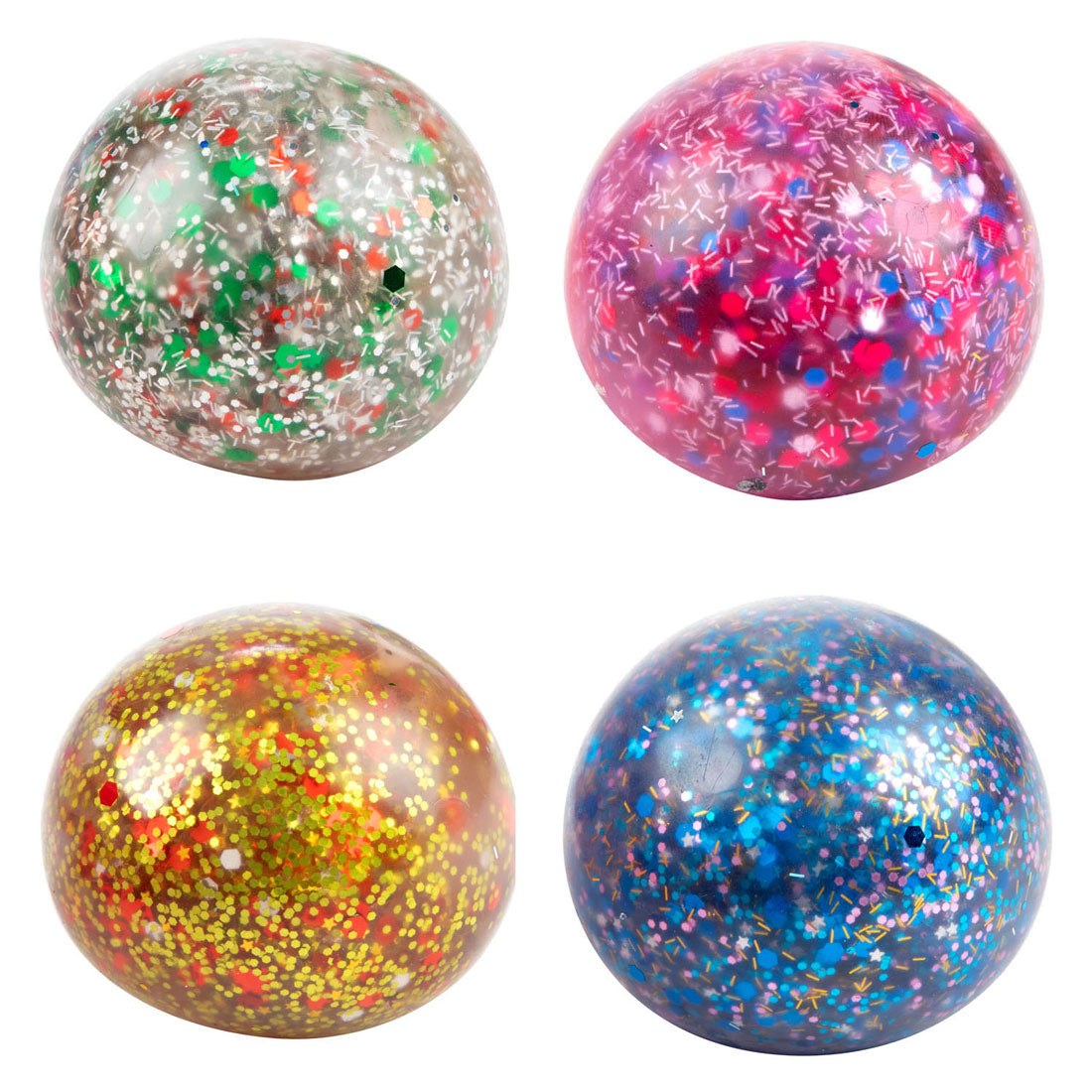 TOI-TOYS FUN SOUPE Ball Night rempli de gel de paillettes, 6cm