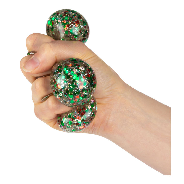 TOI-TOYS FUN SOUPE Ball Night rempli de gel de paillettes, 6cm
