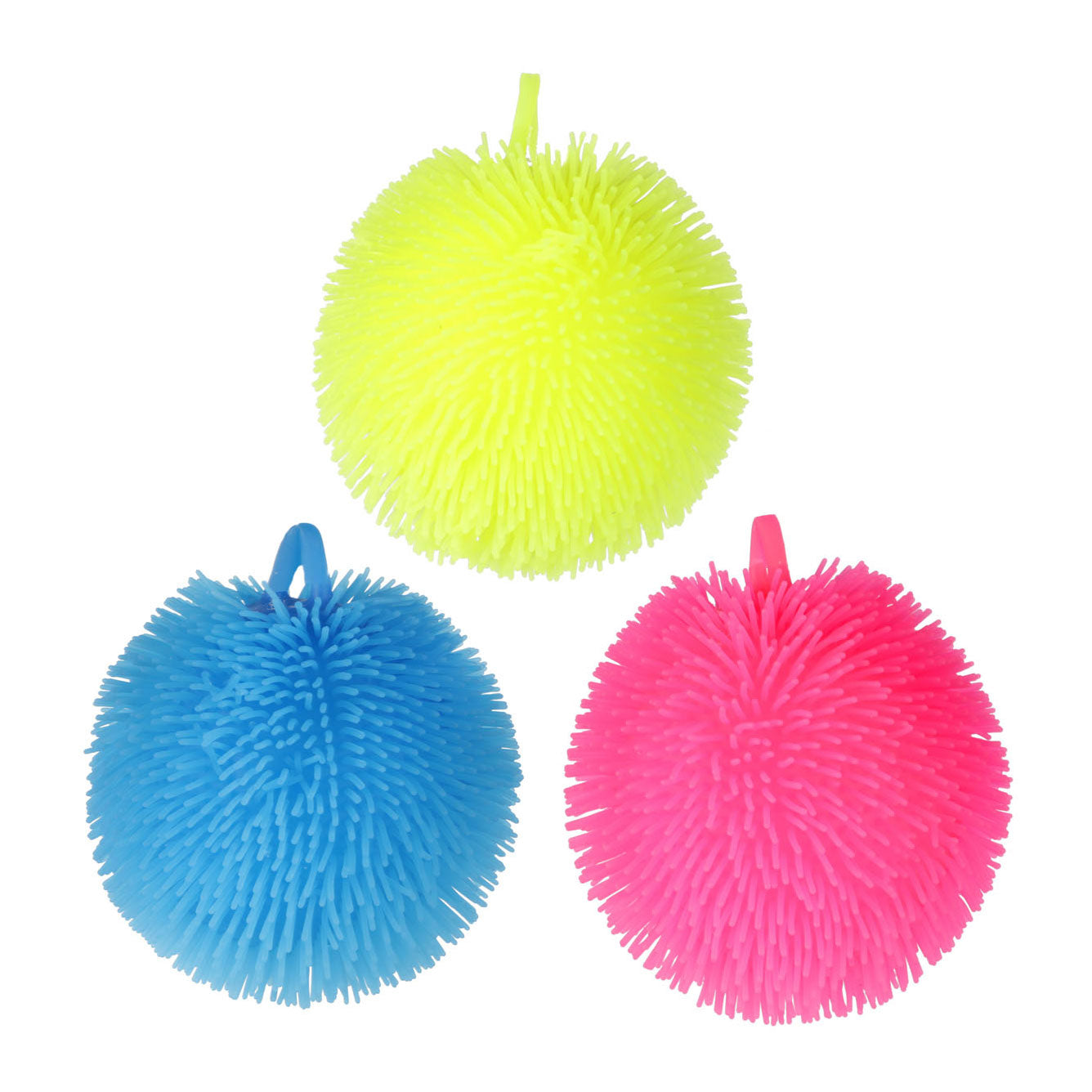 TOI-TOYS Pufferz serré au pupetball néon, 8cm